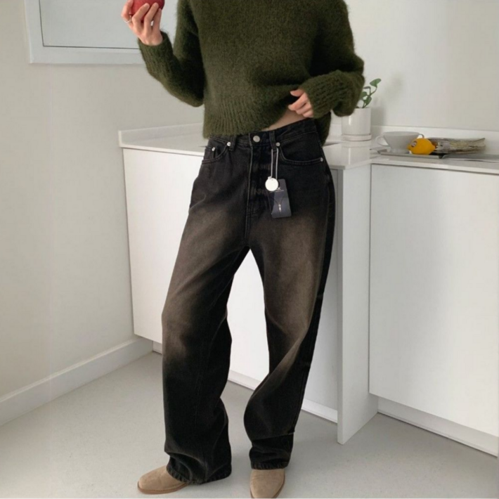 국내생산 모노디 여성 도밍고 워싱 와이드 팬츠 국내생산 모노디 여성 도밍고 워싱 와이드 팬츠