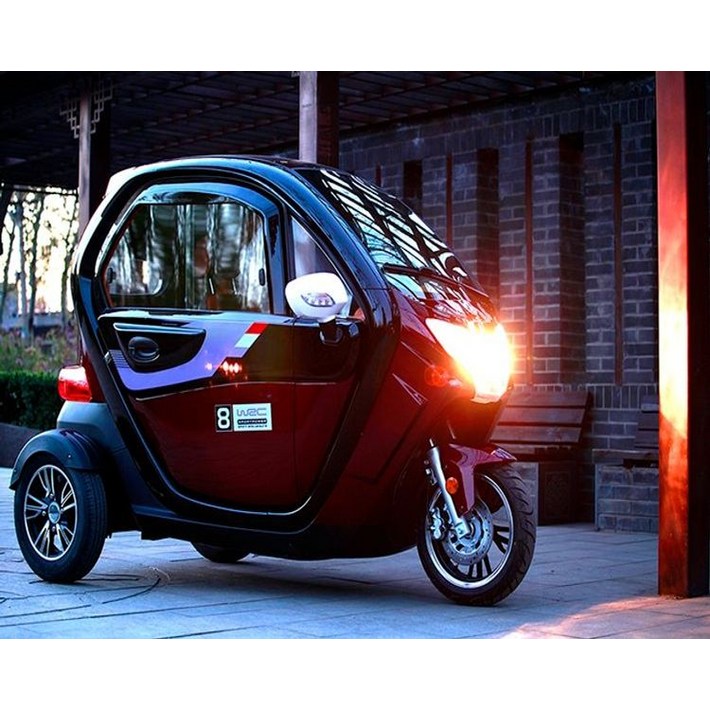 1인용 차 전기 바이크 배터리 여성 소형 라이딩 삼륜 스쿠터 성인 전동, B. 레드 노배터리, 1. 60V