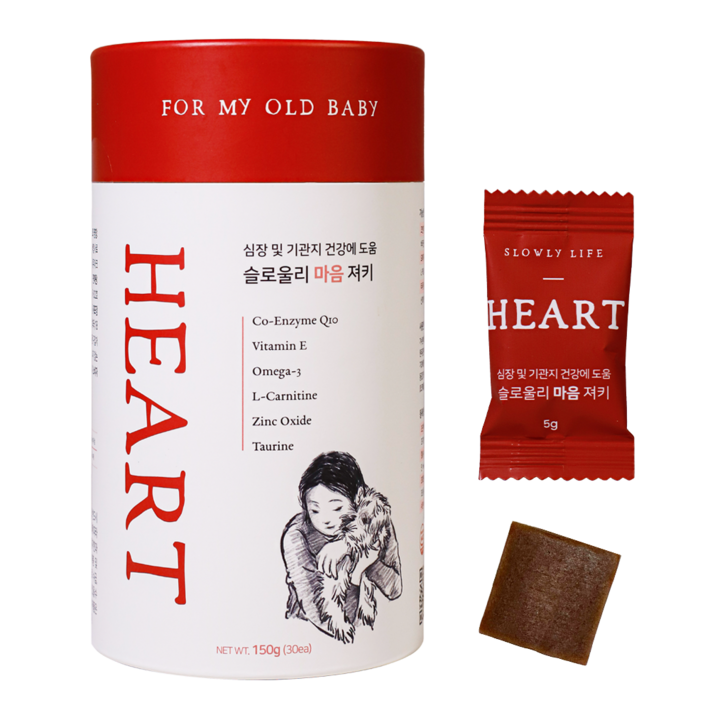 슬로울리라이프 마음 노견 강아지 심장 영양제 150g 1세트, 150g, 1개