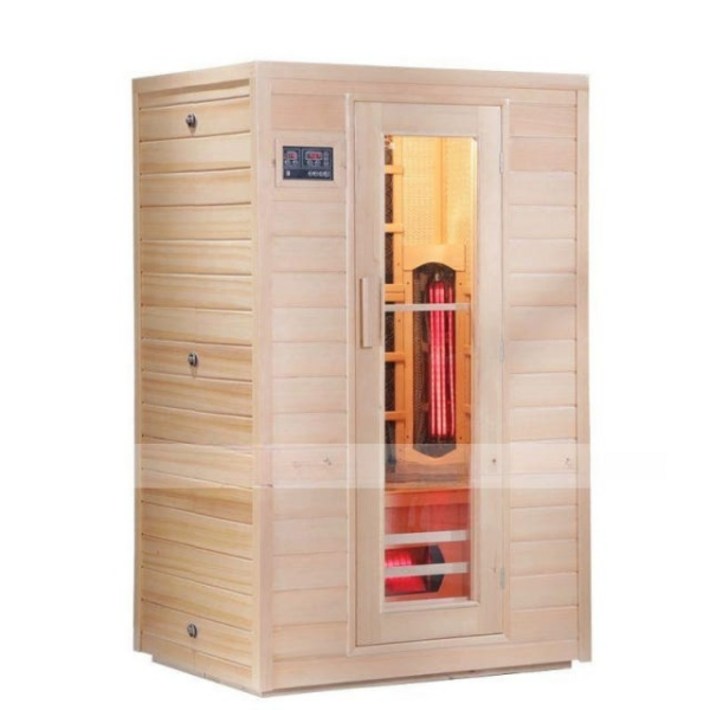 프리미엄 편백나무 1인용 건식 원적외선 가정용 사우나 찜질방 패셔너블 전면유리