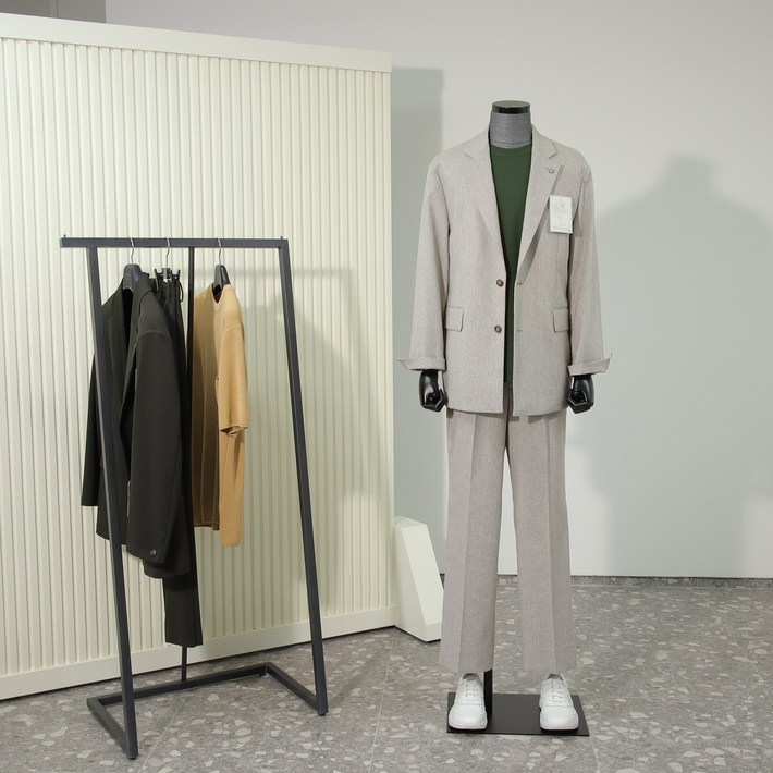 가넷옴므 SEMI OVERFIT 잔체크 싱글 셋업수트 라이트베이지 GBS14220BE, GBS16220BE