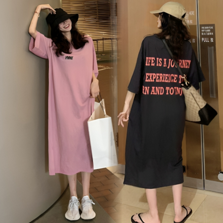 에쉬울프 여성 라이프 반팔 원피스 2P