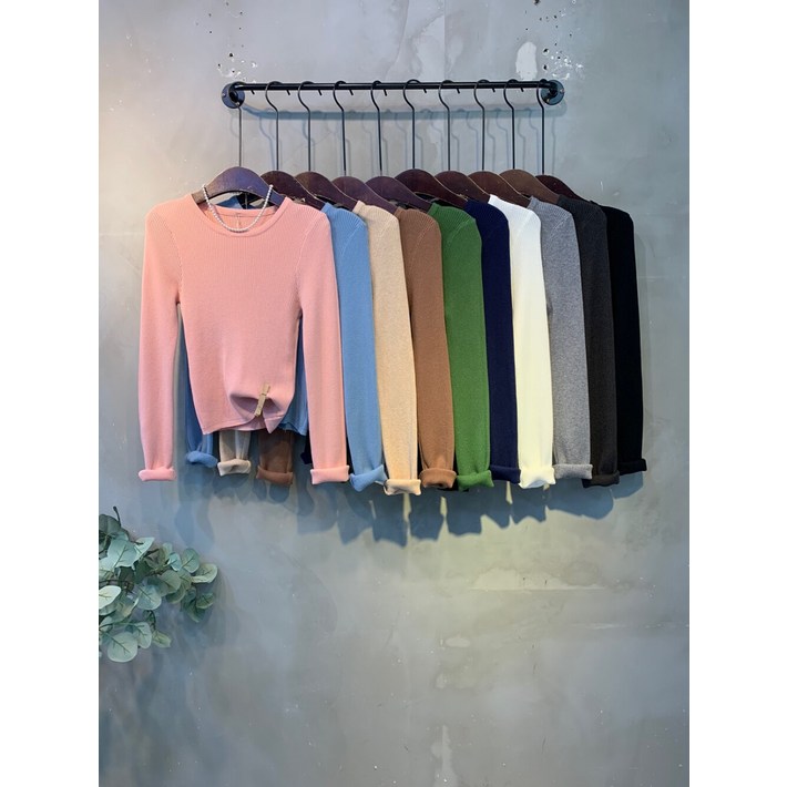 씨샵인더룸 / 지투 라운드넥 슬림 골지 긴팔 니트 10color