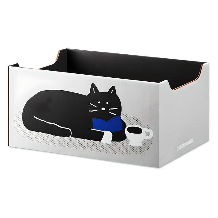 옥희독희 고양이 목이 편한 박스 스크래쳐