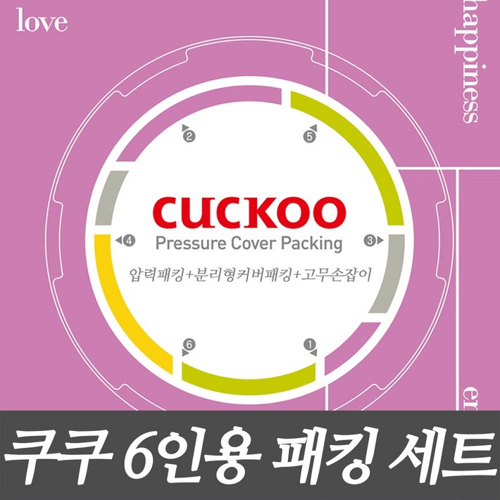 쿠쿠 6인용 압력밥솥 패킹세트 압력패킹+분리형패킹+고무손잡이 CRP-N0680SR