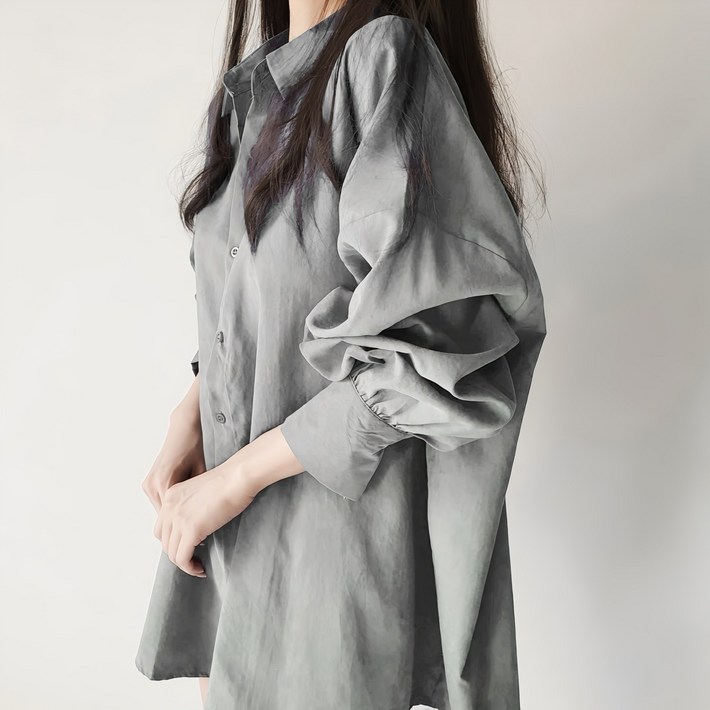레이디스룸 퍼프소매 여성 오버핏 셔츠 남방 레이디스룸 퍼프소매 여성 오버핏 셔츠 남방