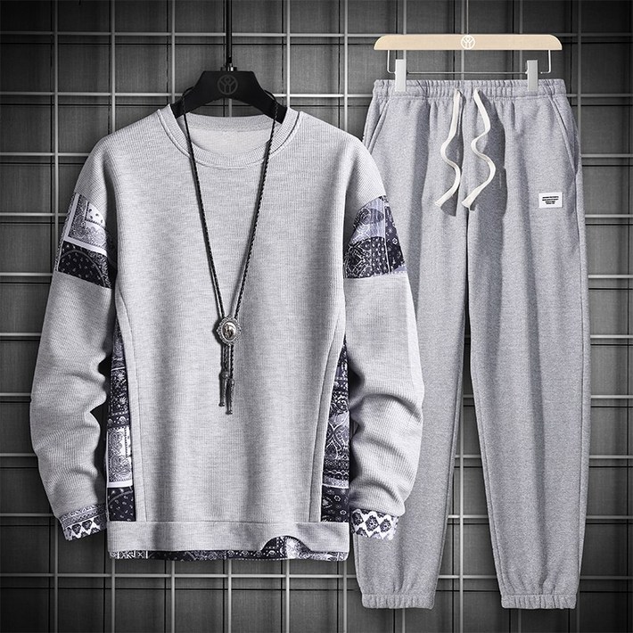 스타일닥터 봄가을 신상 남성 맨투맨 세트 라운드 캐주얼 트레이닝 세트