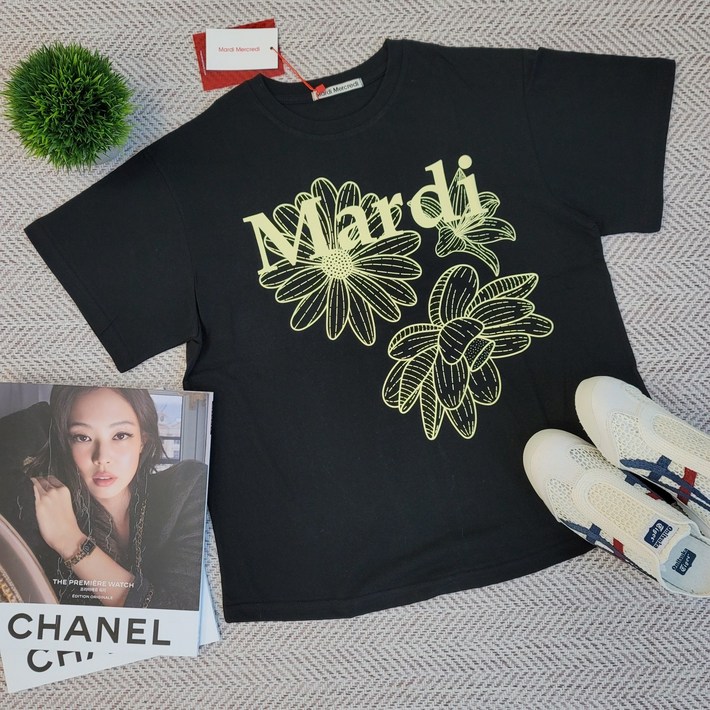 마르디메크르디 반팔 트리플 플라워 꽃 티셔츠