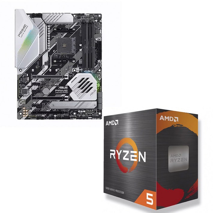 ASUS PRIME X570 PRO 메인보드  AMD Ryzen 5 5600X CPU 번들