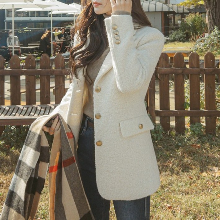 마이더스비 포엠 부클 울 자켓