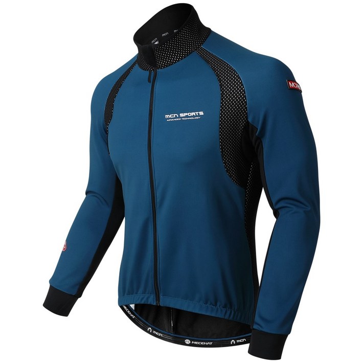 MCN 로얄 블루 기모 방풍발수 윈터 자켓 자전거 의류 기능성 사이클 상의 방한 항균속건 고기능성 세미루즈핏
