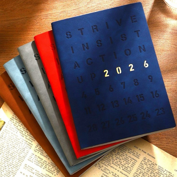 지앤지 2026년 A5 플래너 신년 다이어리 업무 기록노트, 2개, 그레이