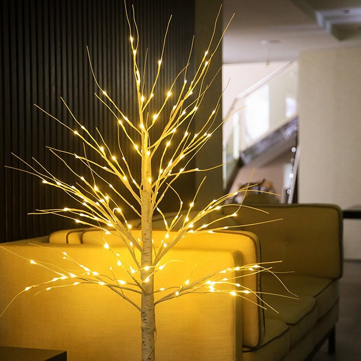 LED 겨울나무 크리스마스 조명 스탠드형 무드등 카페감성 무장식 트리 자작나무 WT180, 2.LED 겨울나무 1.8m충전기포함