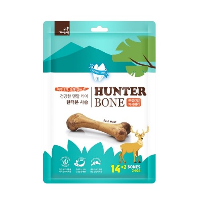 자연애 헌터본 480g32p 덴탈껌 강아지간식