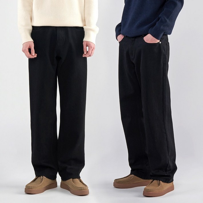 팀스핏품질보증 남성용 3038 세미 와이드 청바지 프리미엄 코튼 데님팬츠 빅사이즈