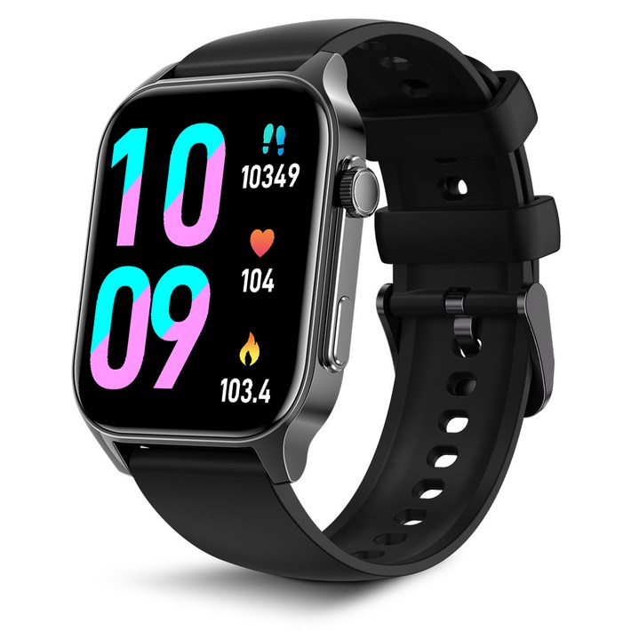 와피크 통화가능 블루투스 스마트워치 X5S 1.91인치 대화면 한글판, 블랙, 4.8cm, GPS  블루투스