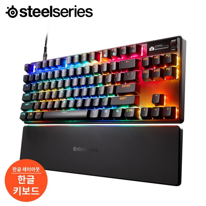 마우스패드 증정 스틸시리즈 Apex Pro TKL Gen 3 KR 자석축 기계식 무선 게이밍키보드 64894