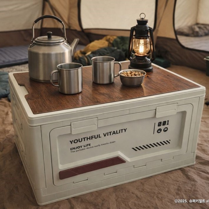 우드포레 트레일우드 폴딩박스 WDF 01A, 1개, 1단, 화이트50L