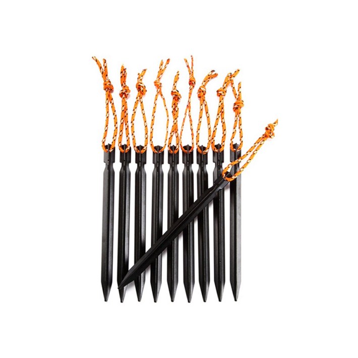 KOOLMAN 백패킹 초경량 듀랄루민 Y팩 블랙, 10개