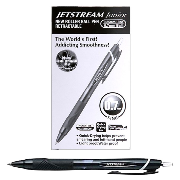 유니 제트스트림 유성볼펜 0.7mm SXN15007, 블랙, 10개