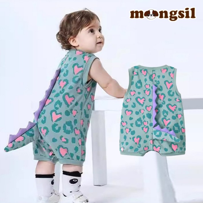 몽실이 컬러레오 우주복 아기 여름 나시 민소매 공룡 꼬리 컨셉룩 백일 돌 촬영룩 바디슈트 몽실이 컬러레오 우주복 아기 여름 나시 민소매 공룡 꼬리 컨셉룩 백일 돌 촬영룩 바디슈트