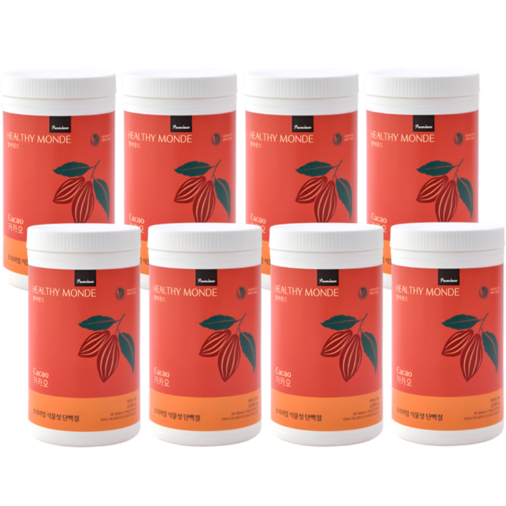 헬씨몽드 국가대표 선수들이 섭취하는 식물성 단백질 카카오, 765g, 8개