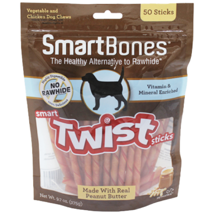 스마트본 트위스트 스틱 피넛 강아지껌 50P, 본품선택주문, 275g, 1개