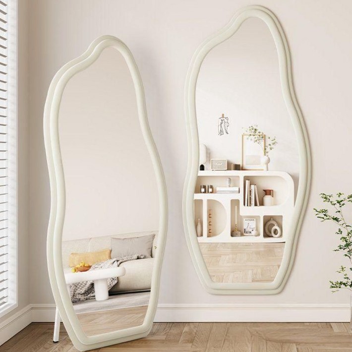 비정형 공룡알 전신거울 매장 원룸 미러 전신 거울 바닥 스탠딩 가정용 스탠드 대형