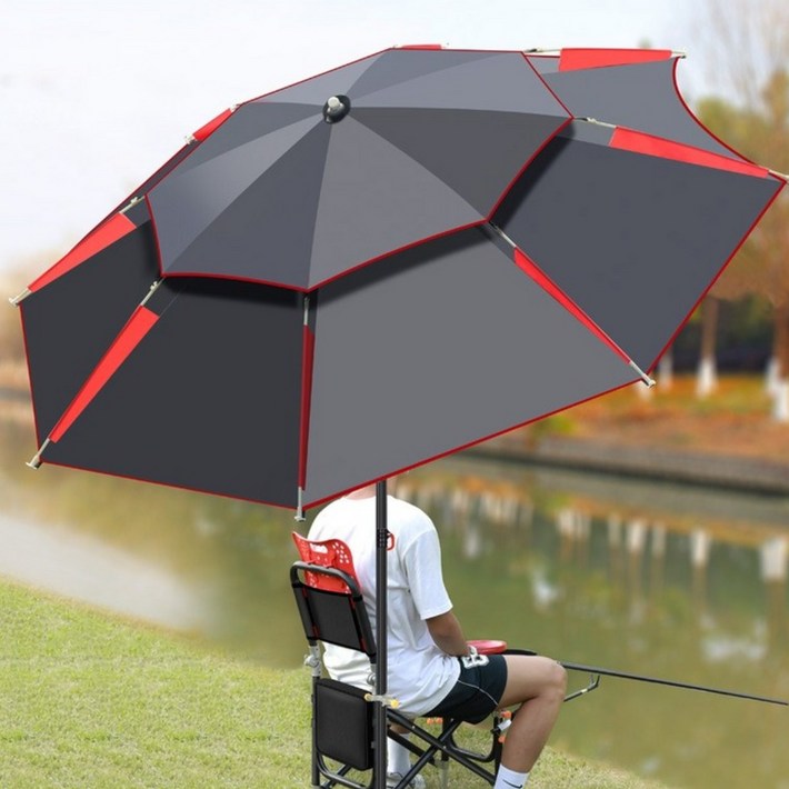 3단 휴대용 파라솔 방수 낚시 캠핑 꺽임 360도 회전