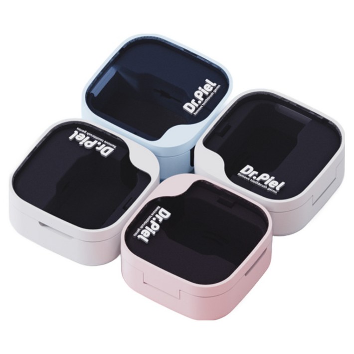 방수되는 칫솔 히팅건조 살균기 닥터피엘 올뉴큐빙 2개 IPX7 인증, 퓨어 화이트  스카이 블루