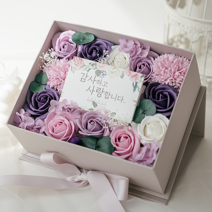 라솔트 조화 반전 수국앤플라워 용돈케이크, 엔젤 핑크, 1세트