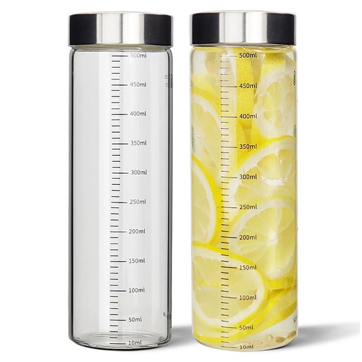 미르 내열유리 눈금 유리병