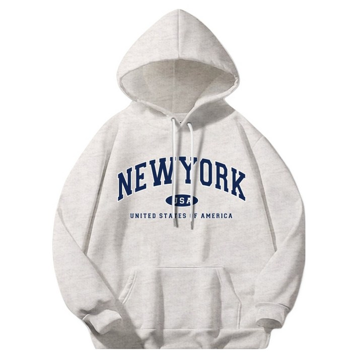 일루소 뉴욕USA 소프트 특양면 후드티
