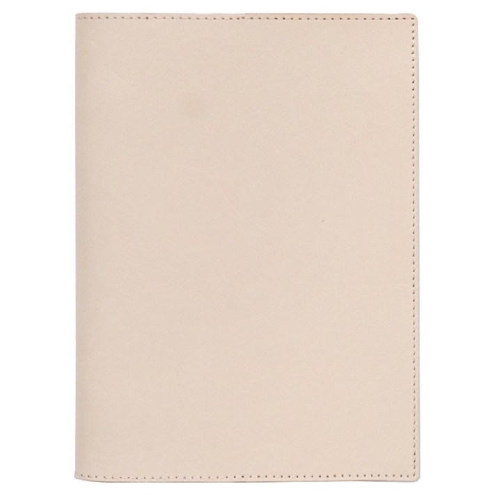 문구담 가죽 회사 업무용 만년 다이어리, 베이지 라인, 1개