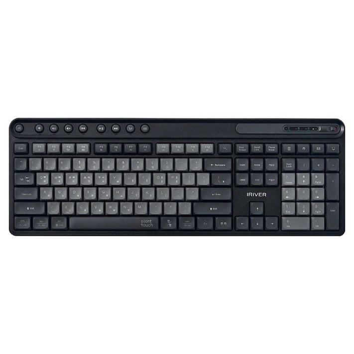 아이리버 Silent 듀얼모드 멀티페어링 블루투스 무소음 무선 키보드, 블랙, MWK601, 제조사축