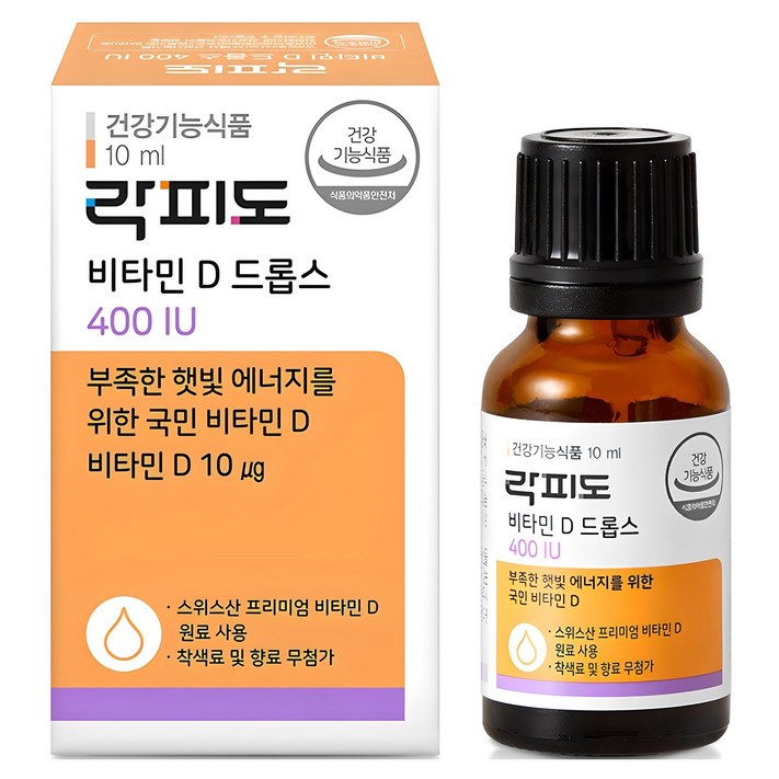 락피도 비타민D 드롭스 400IU, 10ml, 1개