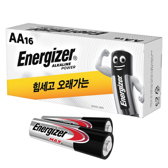 에너자이저 VALUE PACK 알카라인 파워 건전지 AA 16p  맥스 건전지 AA 2p