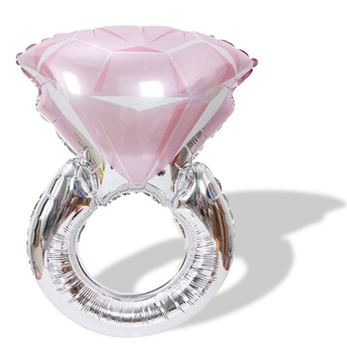 다이아몬드 반지 풍선 핑크