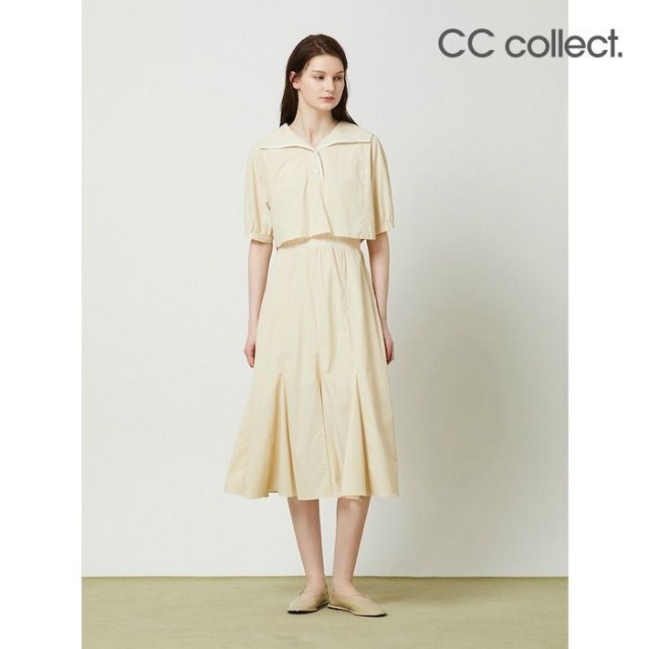 백화점 정품 CC콜렉트 원피스 CExclusive 니트블록 레이어드 BEC242PSE137