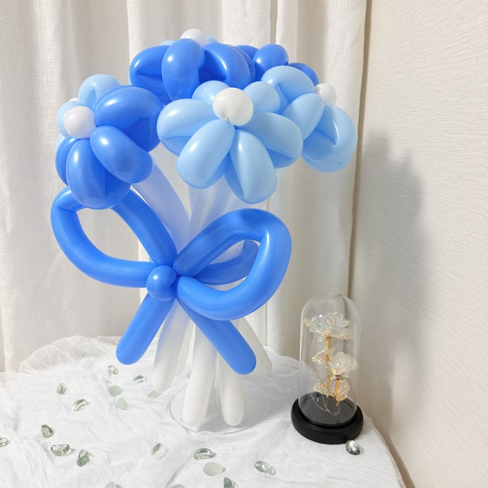 파티또와 7송이 풍선꽃다발완제품 웨딩 돌잔치 베이비샤워 돌잔치 프로포즈 졸업 초등졸업식꽃다발, 1개, 6