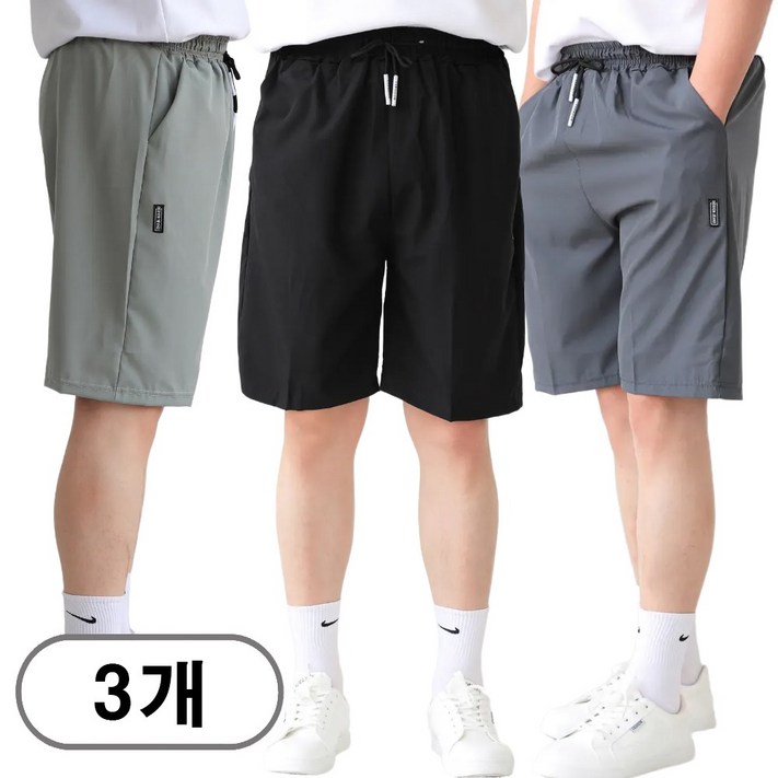 차쿠 21 남성 냉감 아이스 반바지 5부 밴딩 편한 트레이닝 숏팬츠 캐주얼 반바지 중년 아저씨 아빠