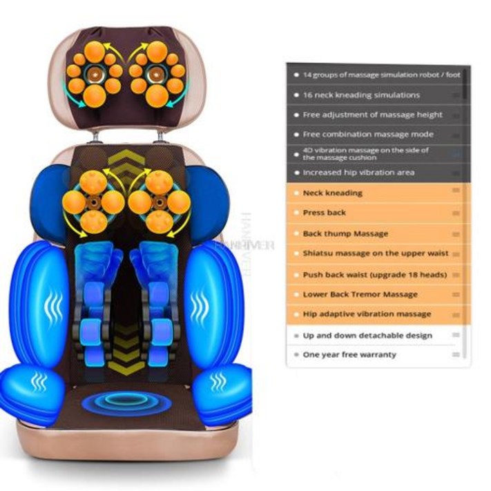 미니 안마의자 소형 안마의자 스마트한 접이식 전기 마사지 의자 진동 전신 쿠션 목 뒤