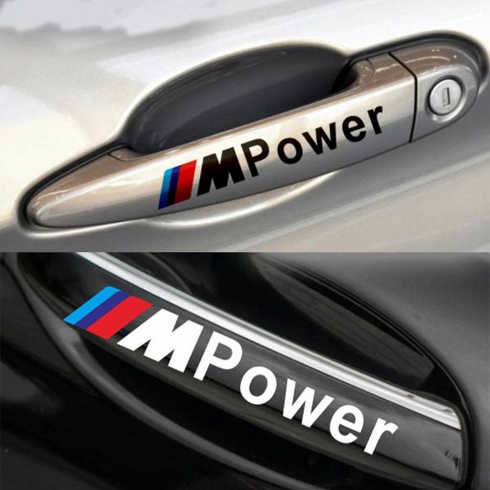 M모터스포츠 BMW 스티커 차량용 커스텀 손잡이 튜닝 데칼스티커, 반사화이트, 2세트 M모터스포츠 BMW 스티커 차량용 커스텀 손잡이 튜닝 데칼스티커, 반사화이트, 2세트