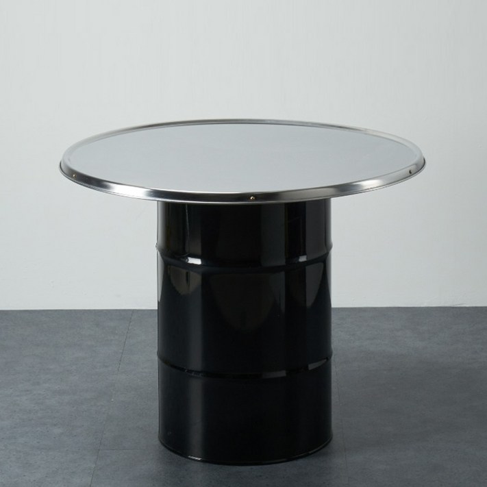 식당 깡통 테이블 대포상 포차 원형 드럼통 탁자 블랙