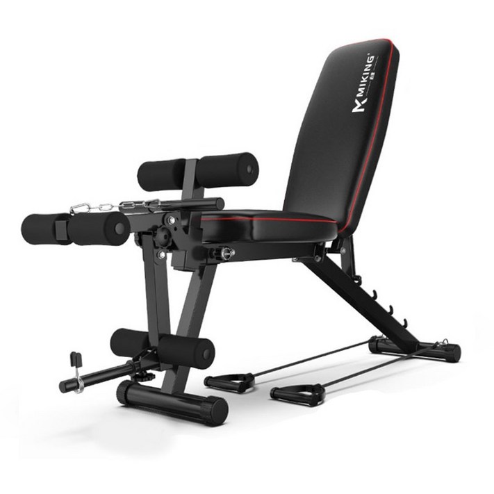 TANI 가정용 레그익스텐션 인클라인 벤치프레스, 블랙레드