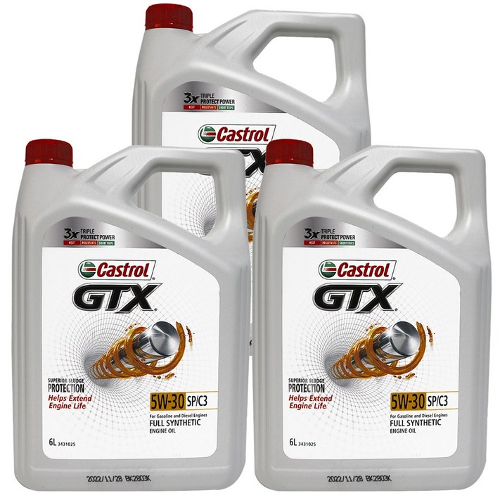 CASTROL 캐스트롤 GTX 5W30 SN,C3 6L 겸용 엔진오일