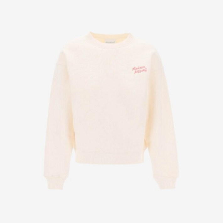 메종키츠네 핸드 라이팅 맨투맨 프레쉬 코튼 여성 MW00314KM0307 P705