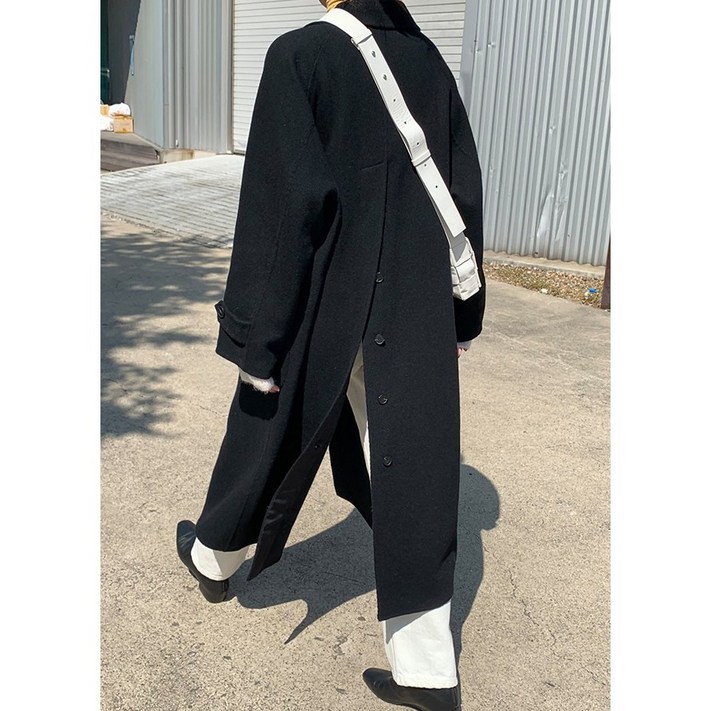 백 슬릿 핸드메이드 코트