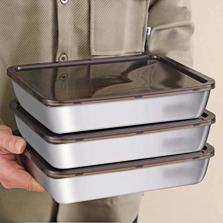 가정용 대용량 스텐밀폐용기 대용량 만두통 식품 등급 냉장고 수납함