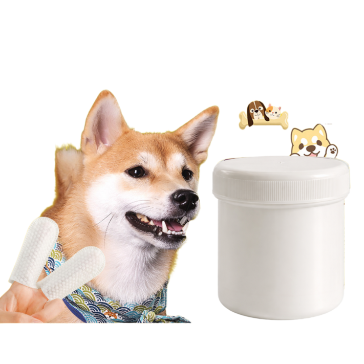 소소무역 반려동물 일회용 칫솔 치카 패드 강아지 고양이 겸용